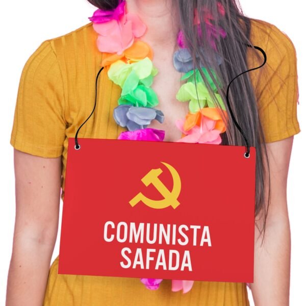 Placa Fantasia de Carnaval - Comunista Feminino - Imagem 3