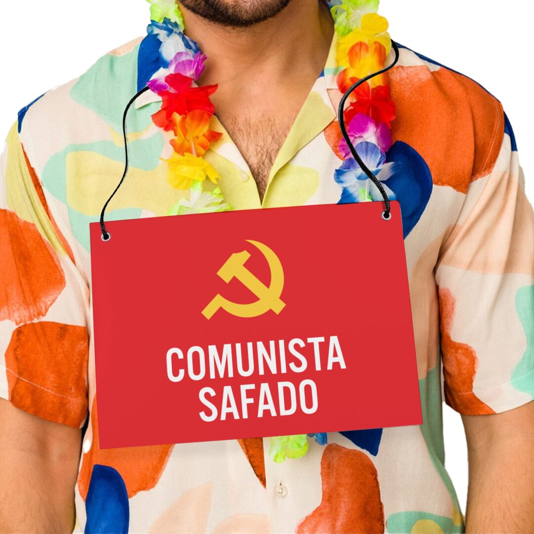 Placa Fantasia de Carnaval - Comunista Masculino