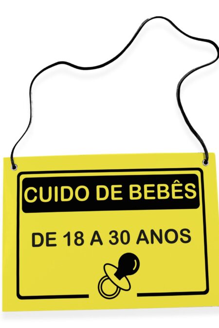 Placa Fantasia de Carnaval - Cuido de Bebês