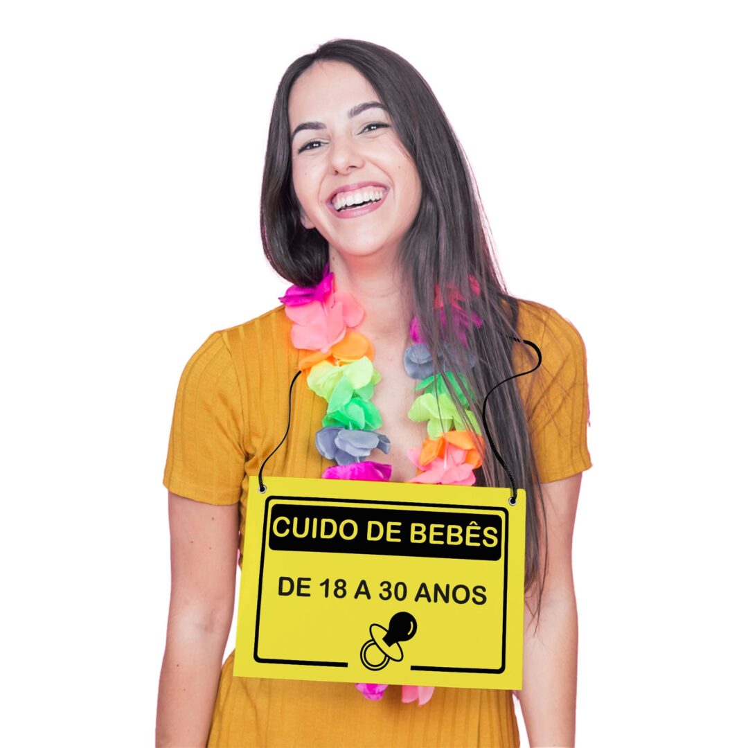 Placa Fantasia de Carnaval - Cuido de Bebês