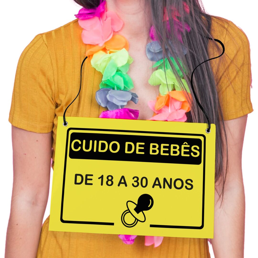 Placa Fantasia de Carnaval - Cuido de Bebês