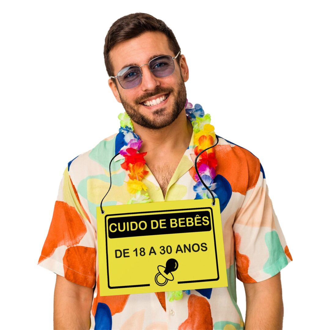 Placa Fantasia de Carnaval - Cuido de Bebês