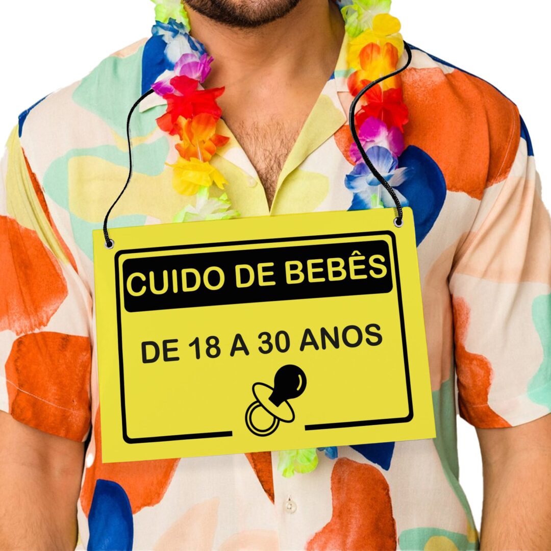 Placa Fantasia de Carnaval - Cuido de Bebês