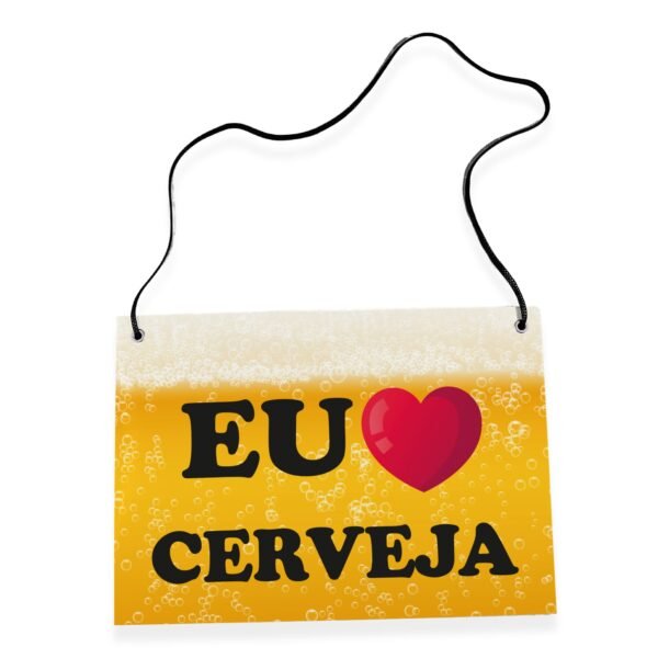 Placa Fantasia de Carnaval - Eu Amo Cerveja