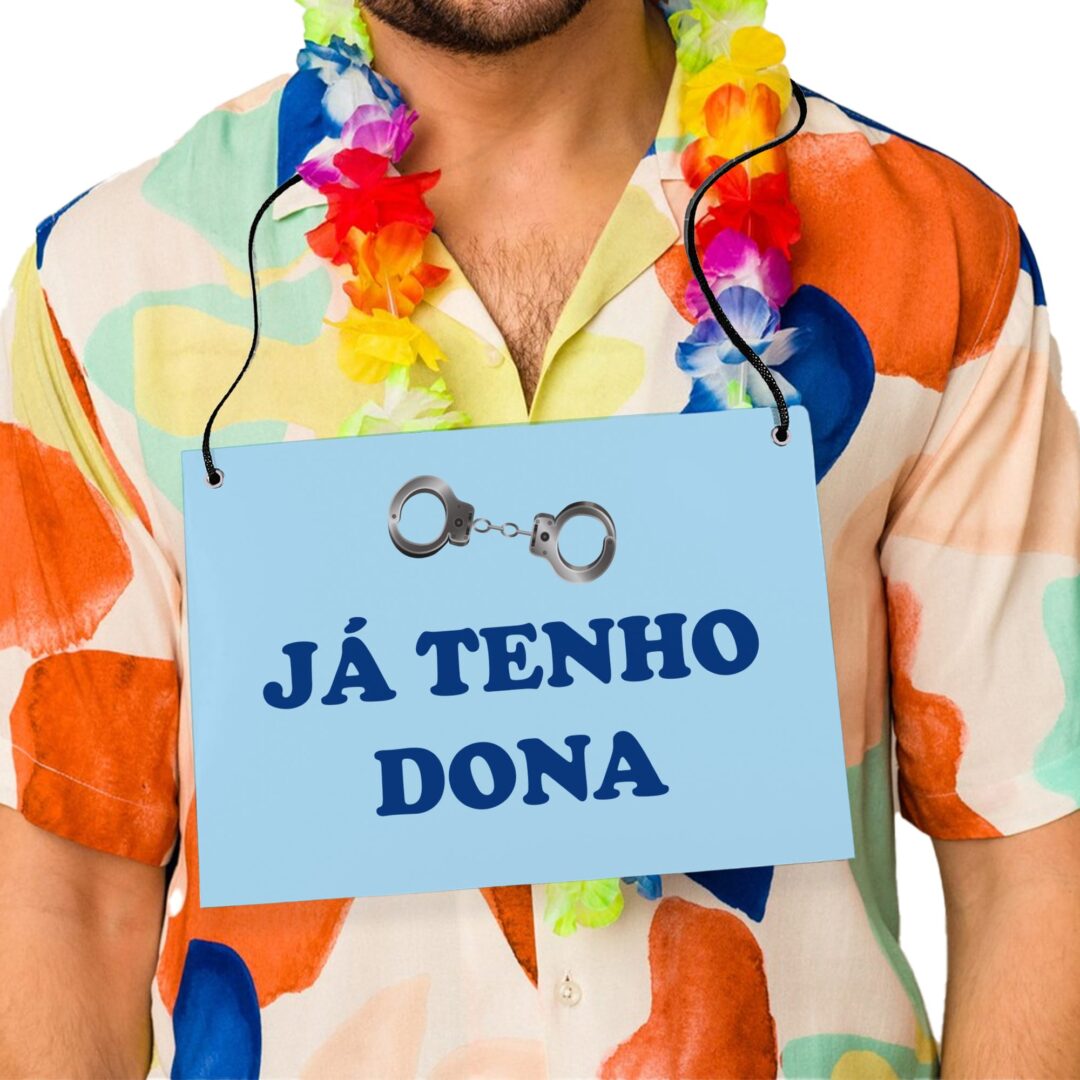 Placa Fantasia de Carnaval - Casal - Já Tenho Dona