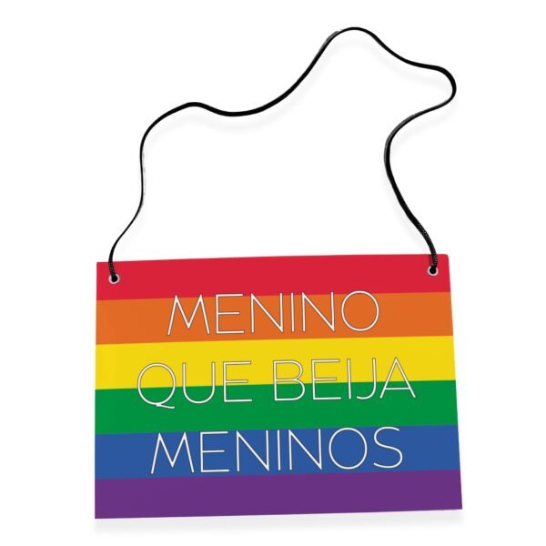 Placa Fantasia de Carnaval - LGBTQ - Menino Beija Meninos
