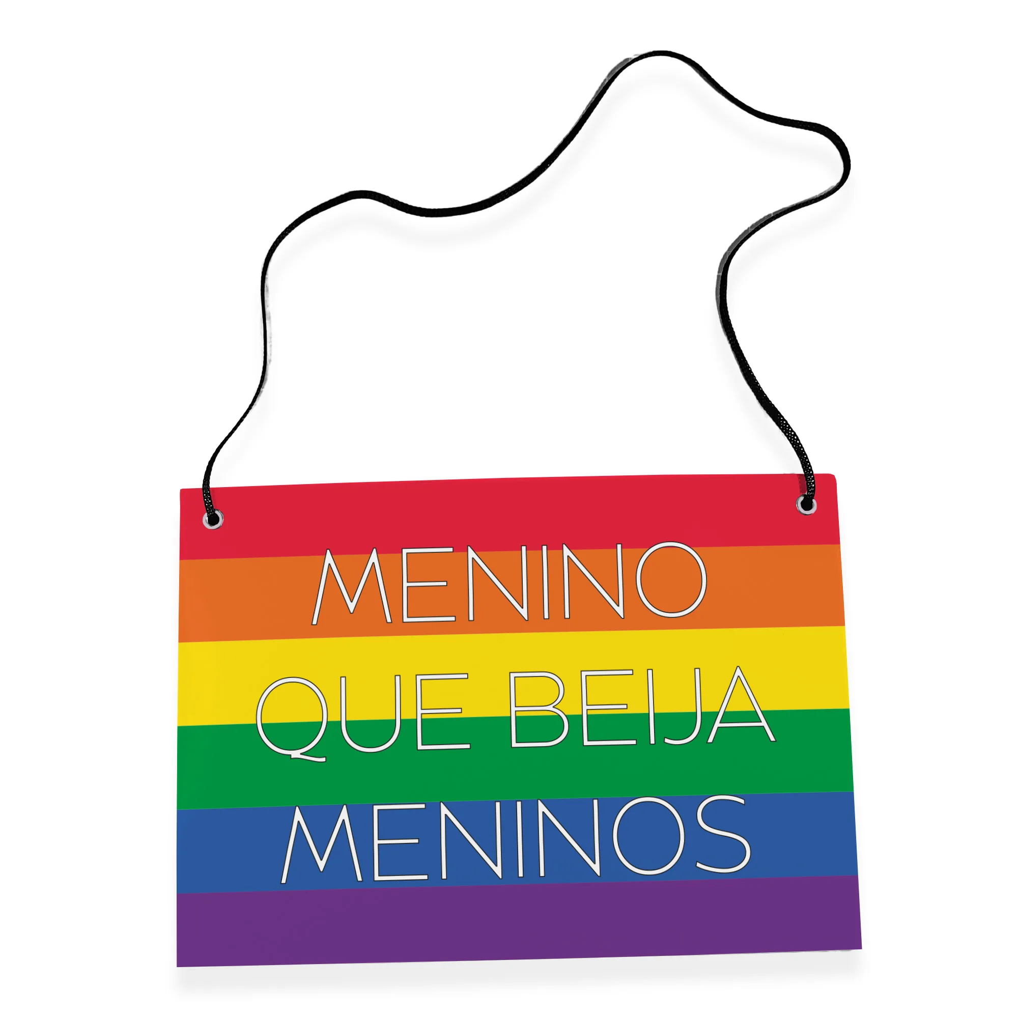 Placa Fantasia de Carnaval - LGBTQ - Menino Beija Meninos