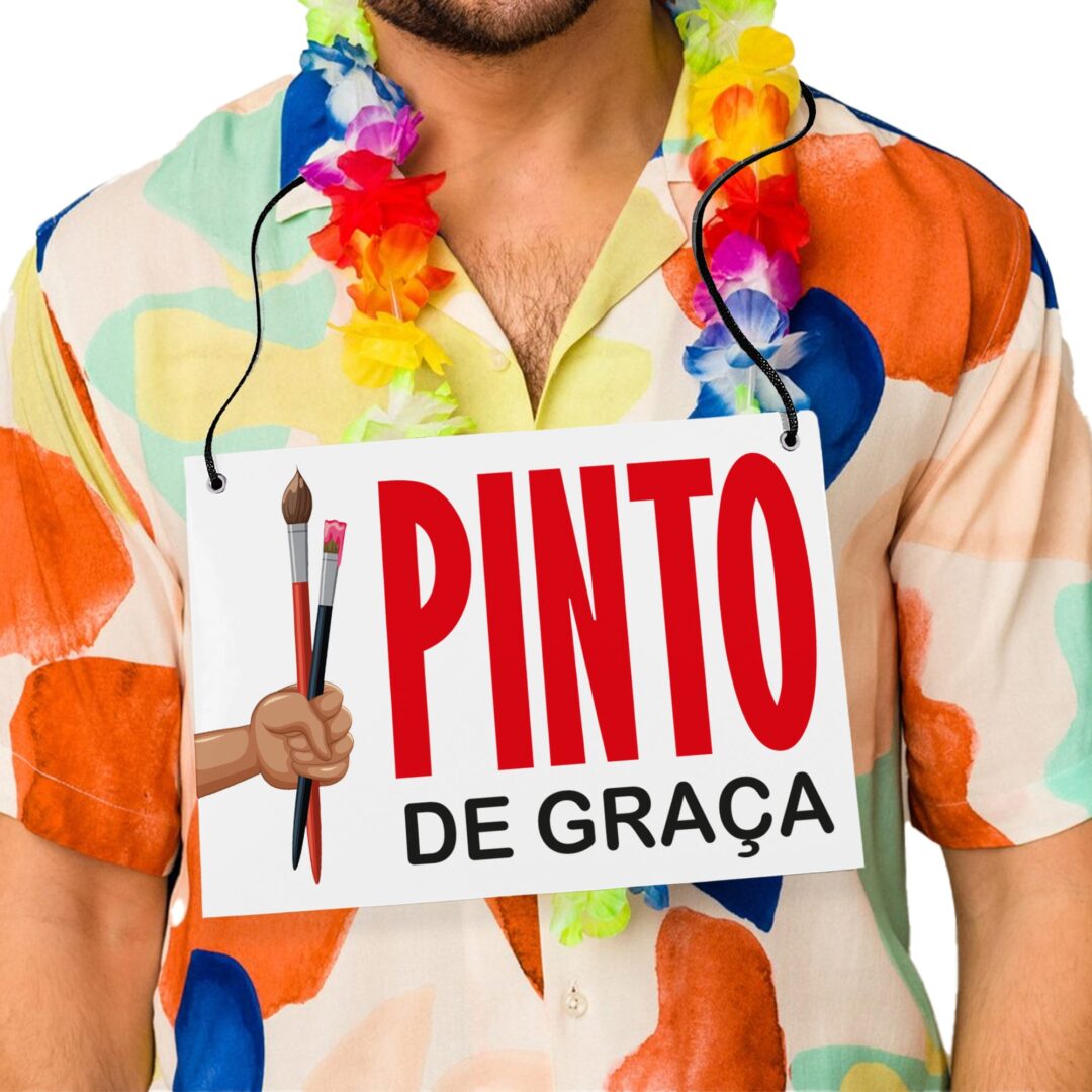 Placa Fantasia de Carnaval - Pintura Grátis
