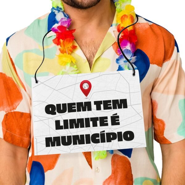 Placa Fantasia de Carnaval - Quem Tem Limite é Município - Imagem 2