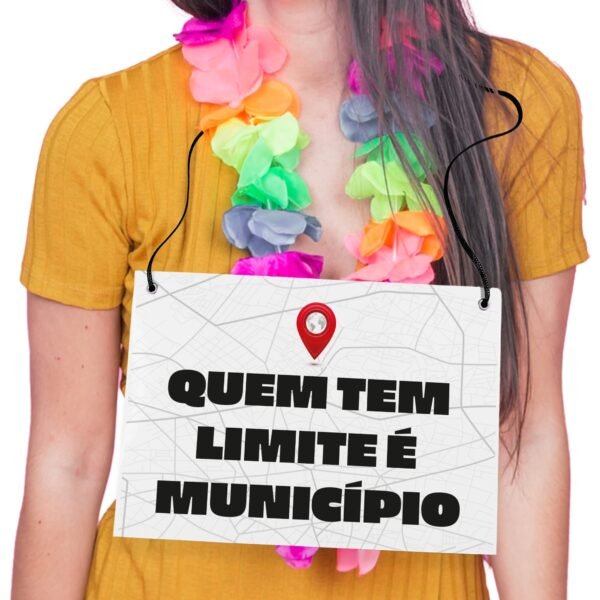 Placa Fantasia de Carnaval - Quem Tem Limite é Município - Imagem 3