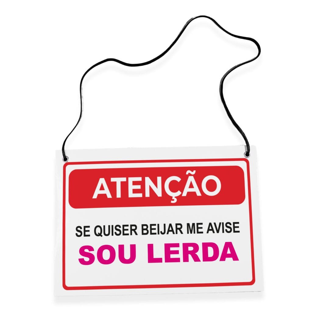 Placa Fantasia de Carnaval - Sou Lerda