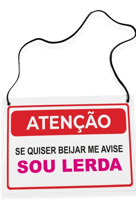 Placa Fantasia de Carnaval - Sou Lerda