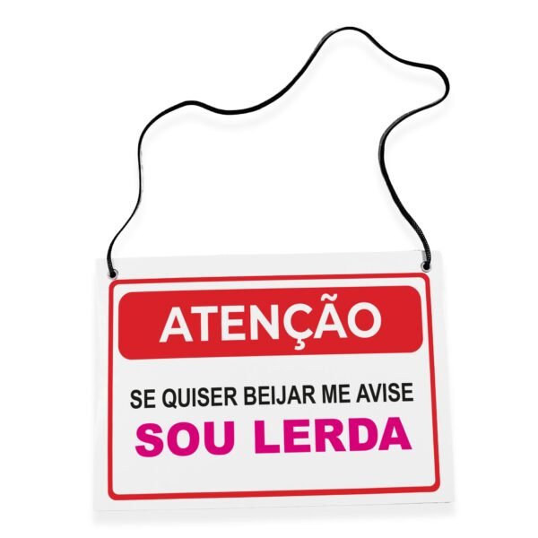 Placa Fantasia de Carnaval - Sou Lerda