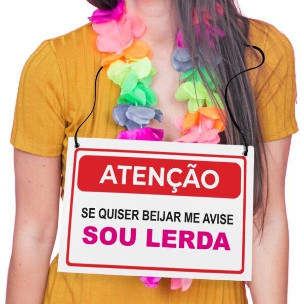 Placa Fantasia de Carnaval - Sou Lerda - Imagem 3