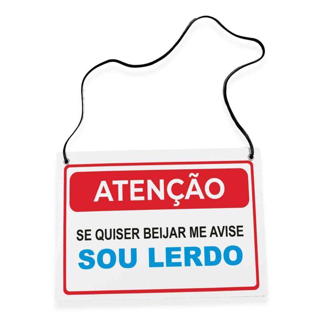 Placa Fantasia de Carnaval - Sou Lerdo