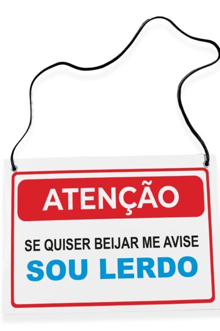 Placa Fantasia de Carnaval - Sou Lerdo
