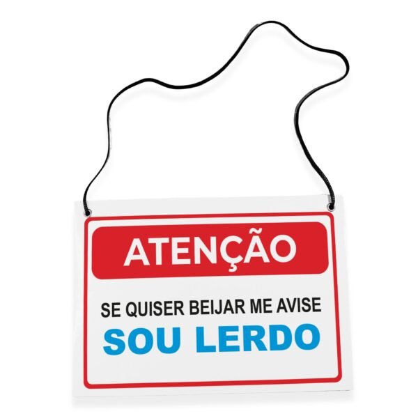 Placa Fantasia de Carnaval - Sou Lerdo