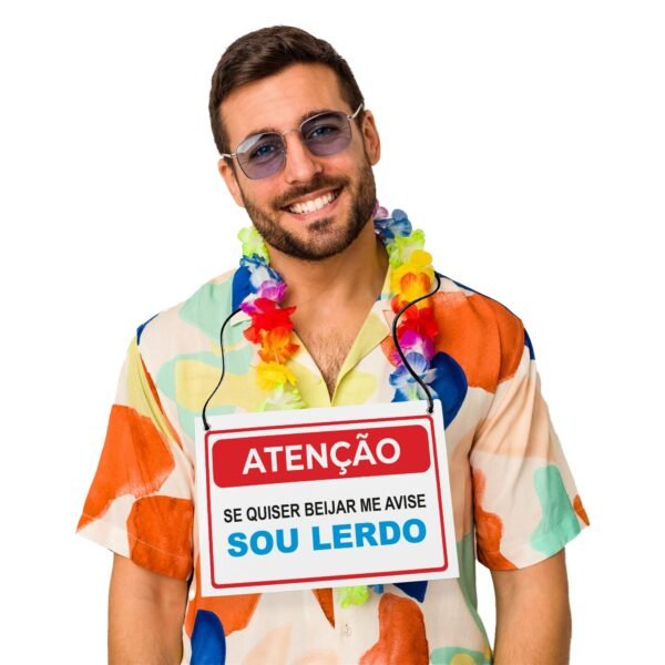 Placa Fantasia de Carnaval - Sou Lerdo - Imagem 3