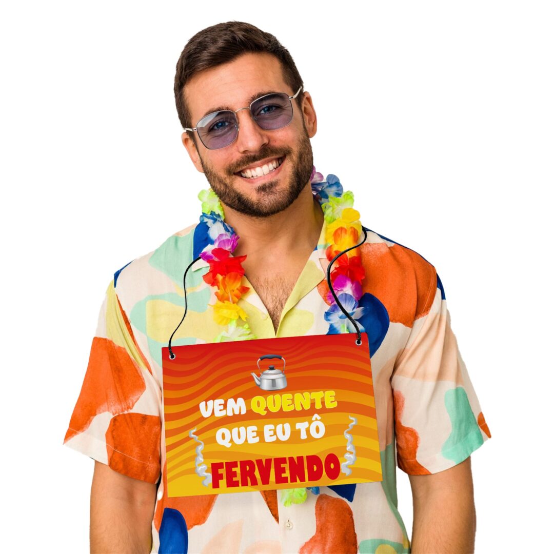 Placa Fantasia de Carnaval - Vem Quente
