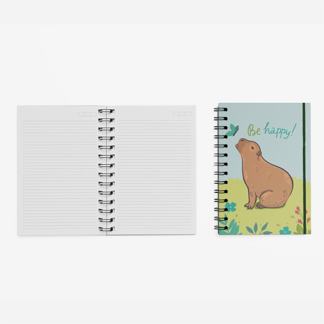 Caderno Grande 19x27 - Capivara - Be Happy