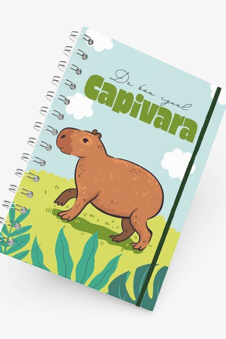 Caderno Grande 19x27 - Capivara - De Boa Igual Capivara