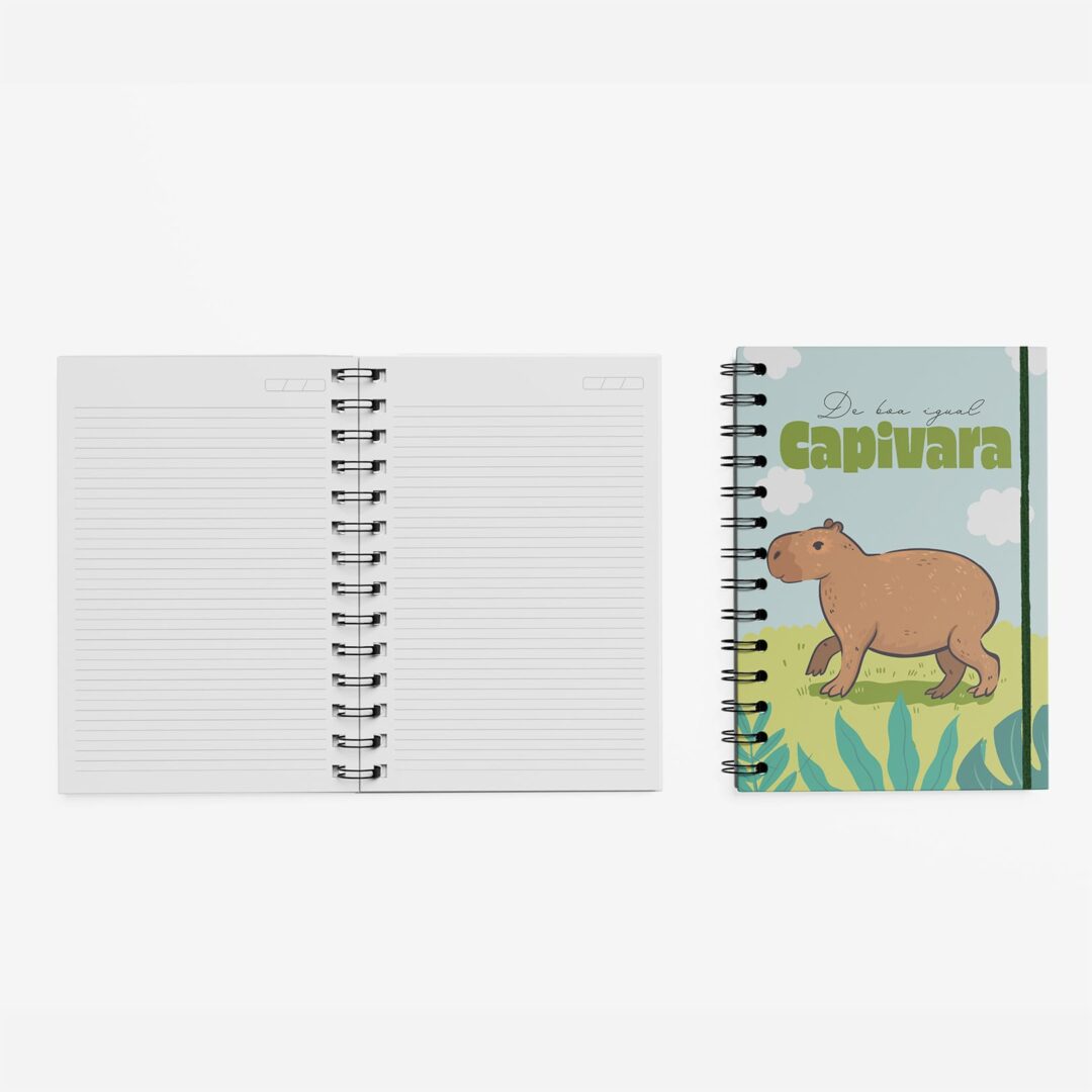 Caderno Grande 19x27 - Capivara - De Boa Igual Capivara