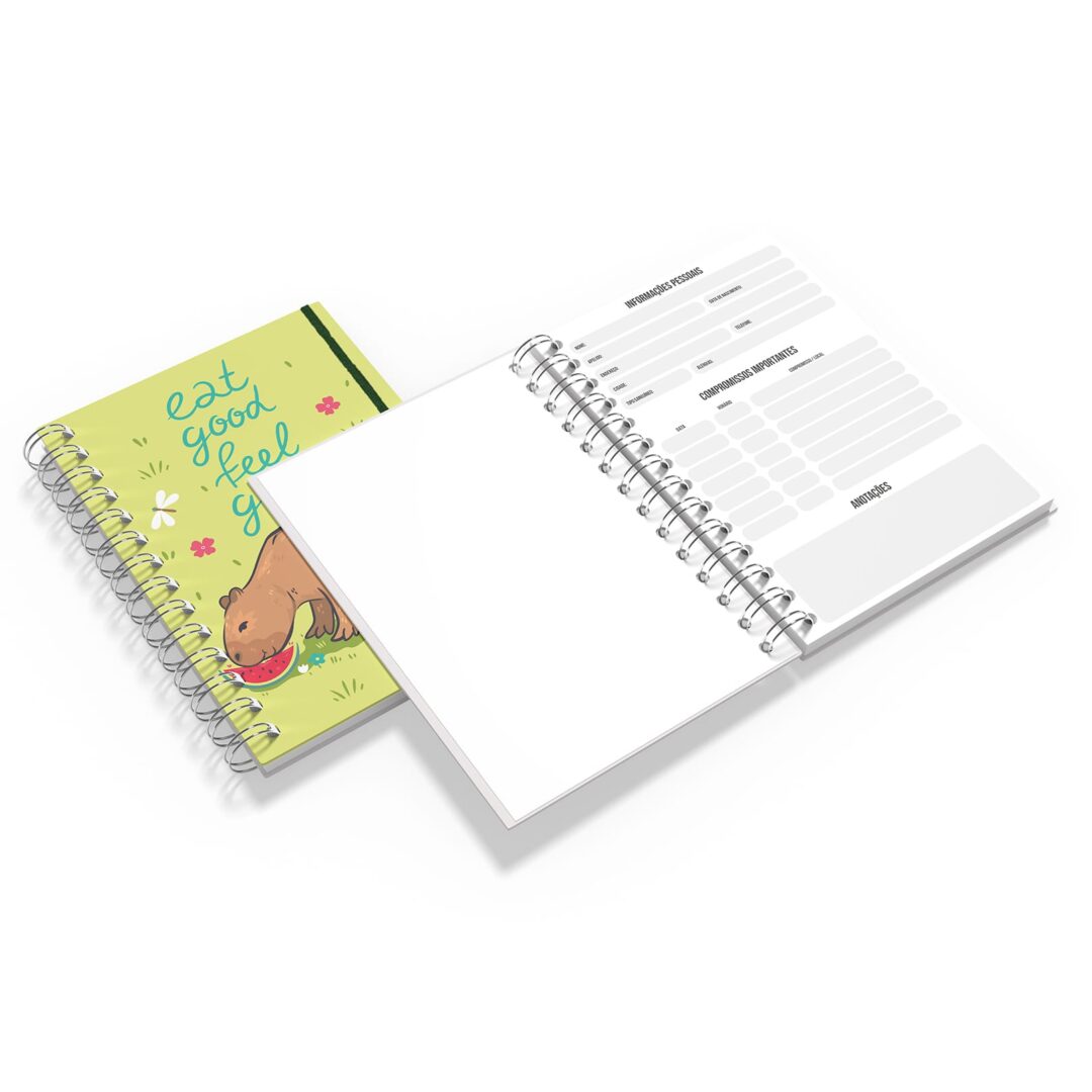 Caderno Grande 19x27 - Capivara - Feel Good
