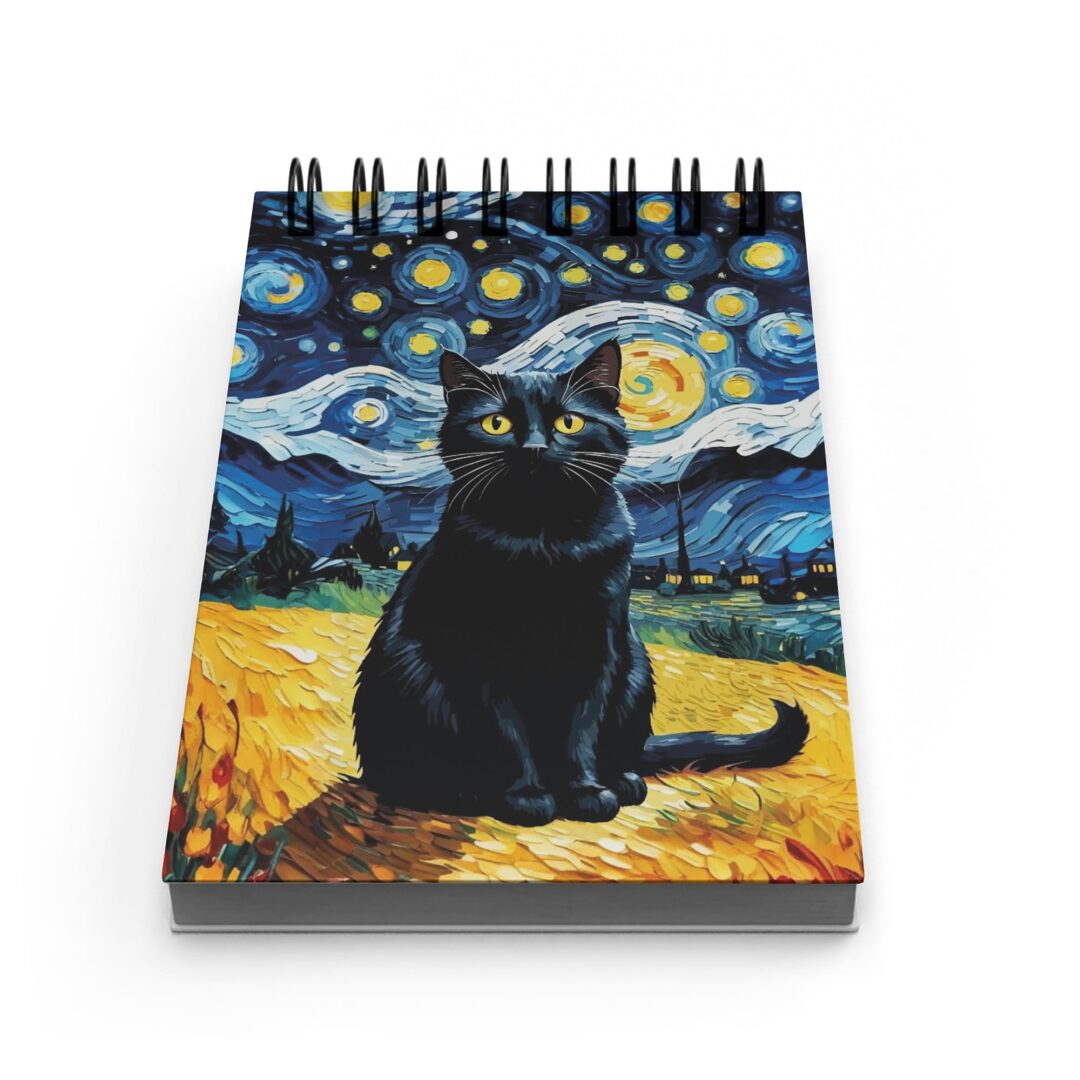Bloco de Notas 10x15cm - Gatos - Céu estrelado