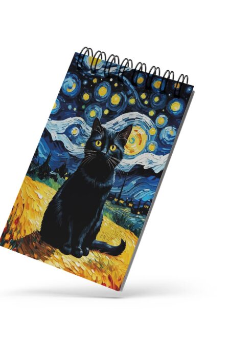 Bloco de Notas 10x15cm - Gatos - Céu estrelado