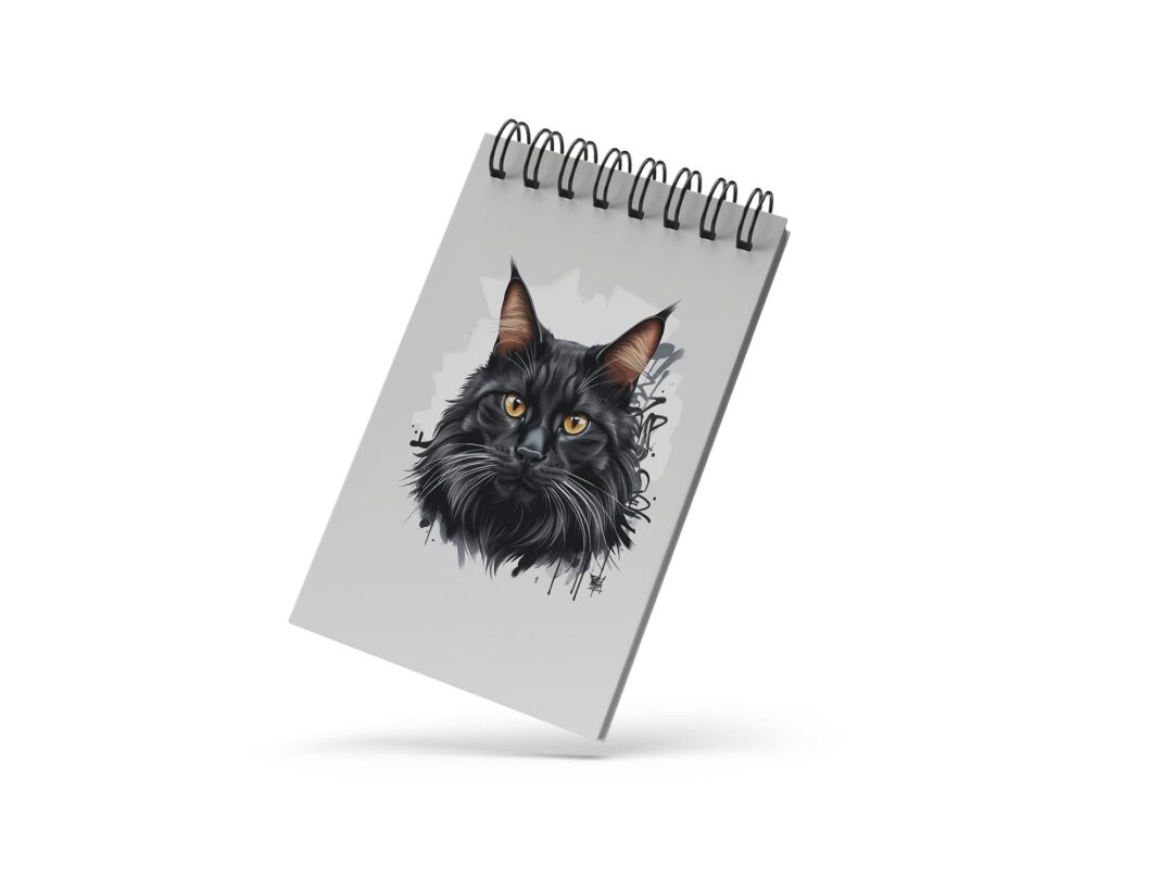 Bloco de Notas 10x15cm - Gatos - Grafiti Gato Preto