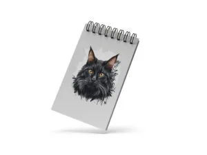 Bloco de Notas 10x15cm - Gatos - Grafiti Gato Preto