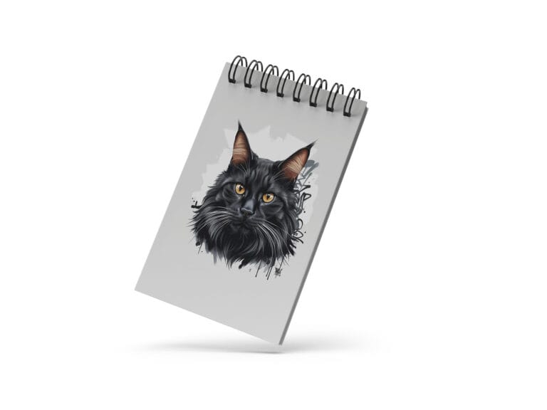 Bloco de Notas 10x15cm – Gatos – Grafiti Gato Preto