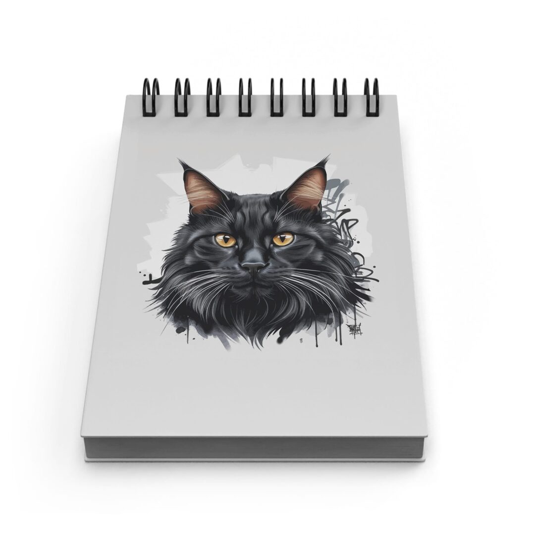 Bloco de Notas 10x15cm - Gatos - Grafiti Gato Preto