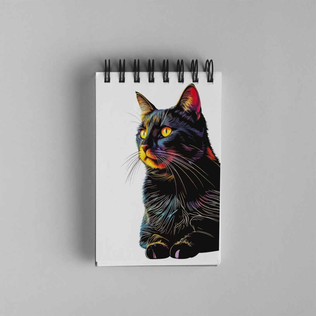 Bloco de Notas 10x15cm - Gatos - Gato Preto