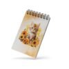 Bloco de Notas 10x15cm - Gatos - Gato Laranja Flores