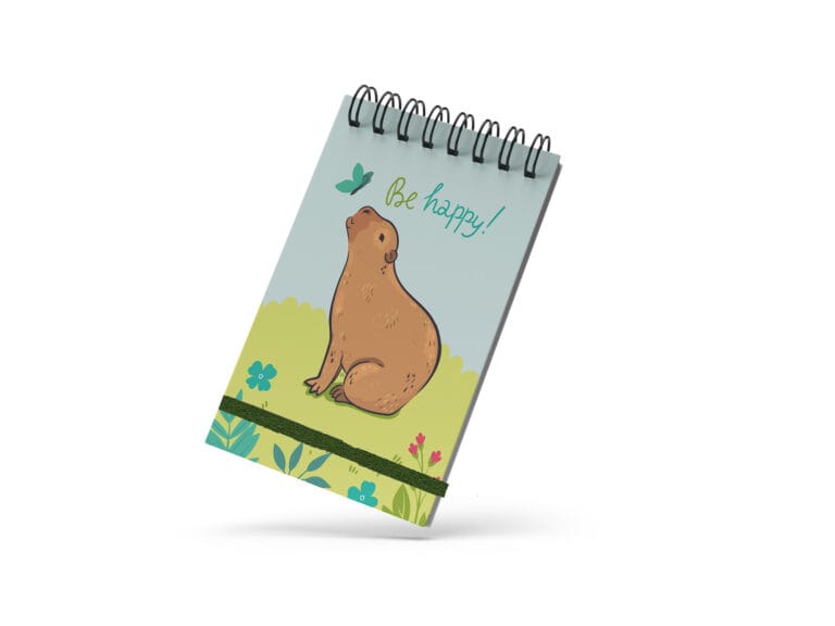 Bloco de Notas 10x15cm – Capivara – Be Happy