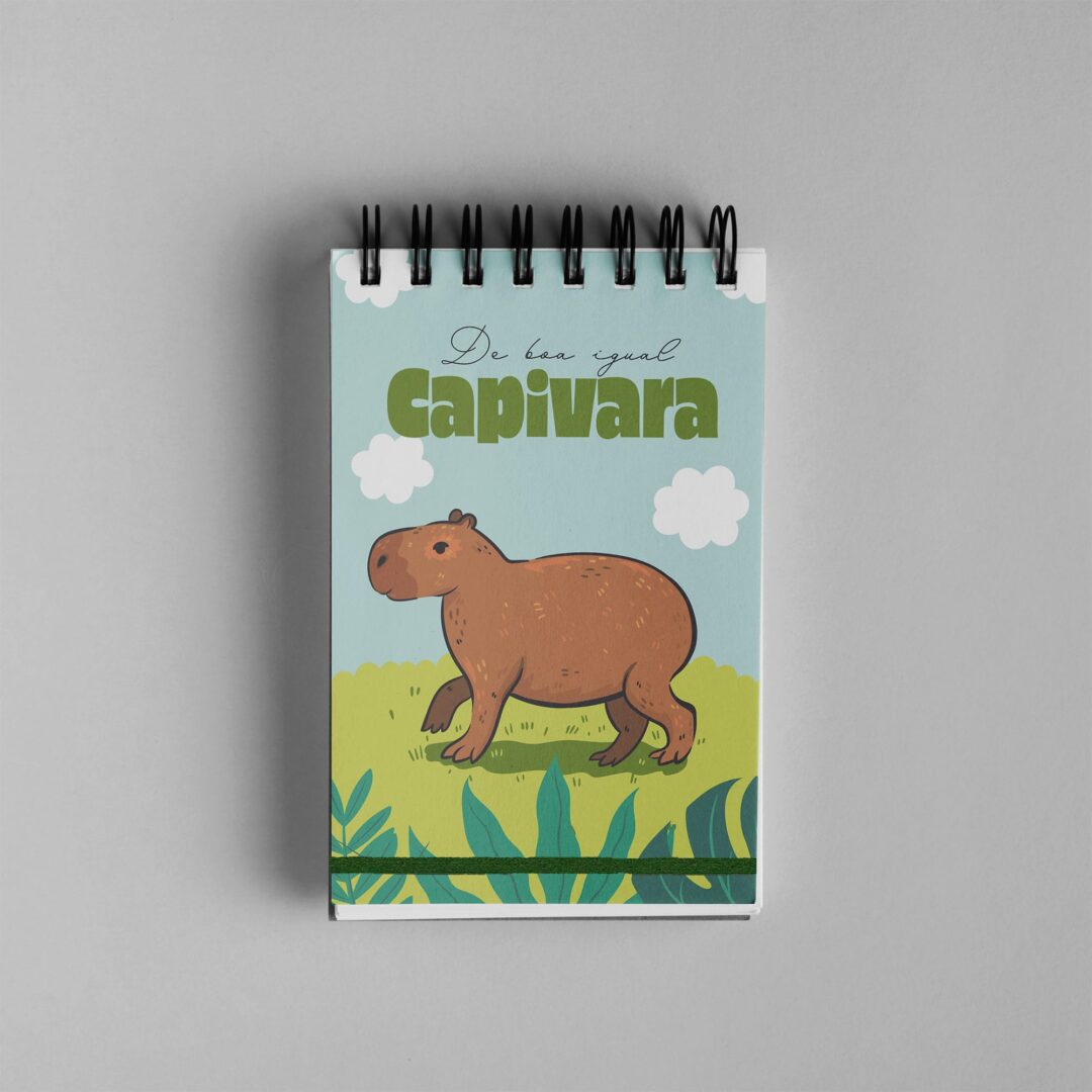 Bloco de Notas 10x15cm - Capivara - De Boa Igual Capivara