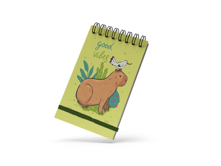 Bloco de Notas 10x15cm – Capivara – Good Vibes