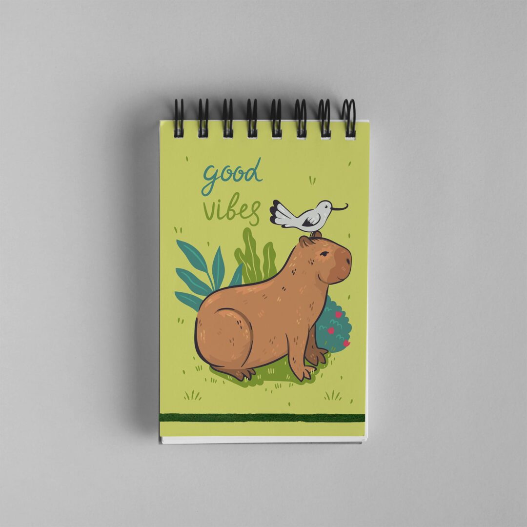 Bloco de Notas 10x15cm - Capivara - Good Vibes