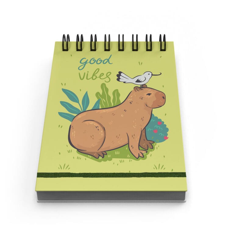 Bloco de Notas 10x15cm – Capivara – Good Vibes