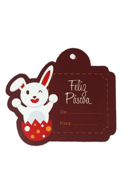 Kit 96 Tags Para Ovos - Feliz Páscoa - Coelhinho no Ovo