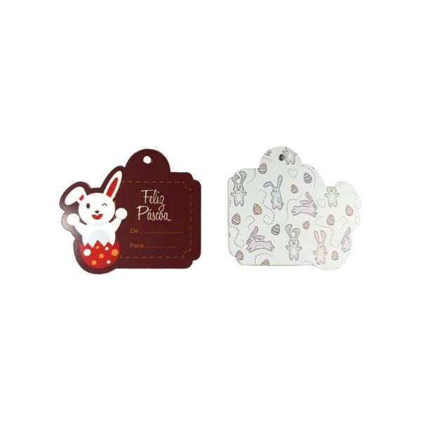 Kit 96 Tags Para Ovos - Feliz Páscoa - Coelhinho no Ovo - Imagem 3