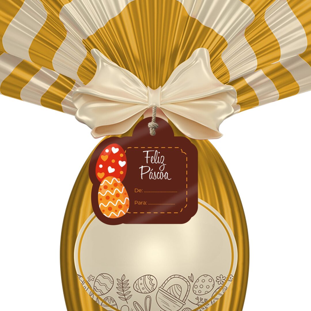 Kit 96 Tags Para Ovos - Feliz Páscoa - Ovo de Páscoa