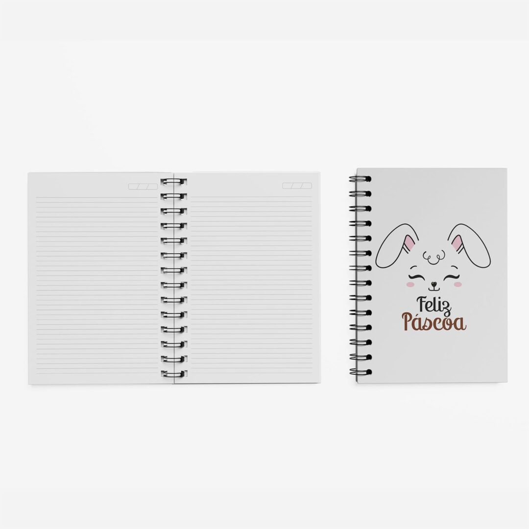 Caderno Grande 19x27 - Páscoa - Coelhinho Branco