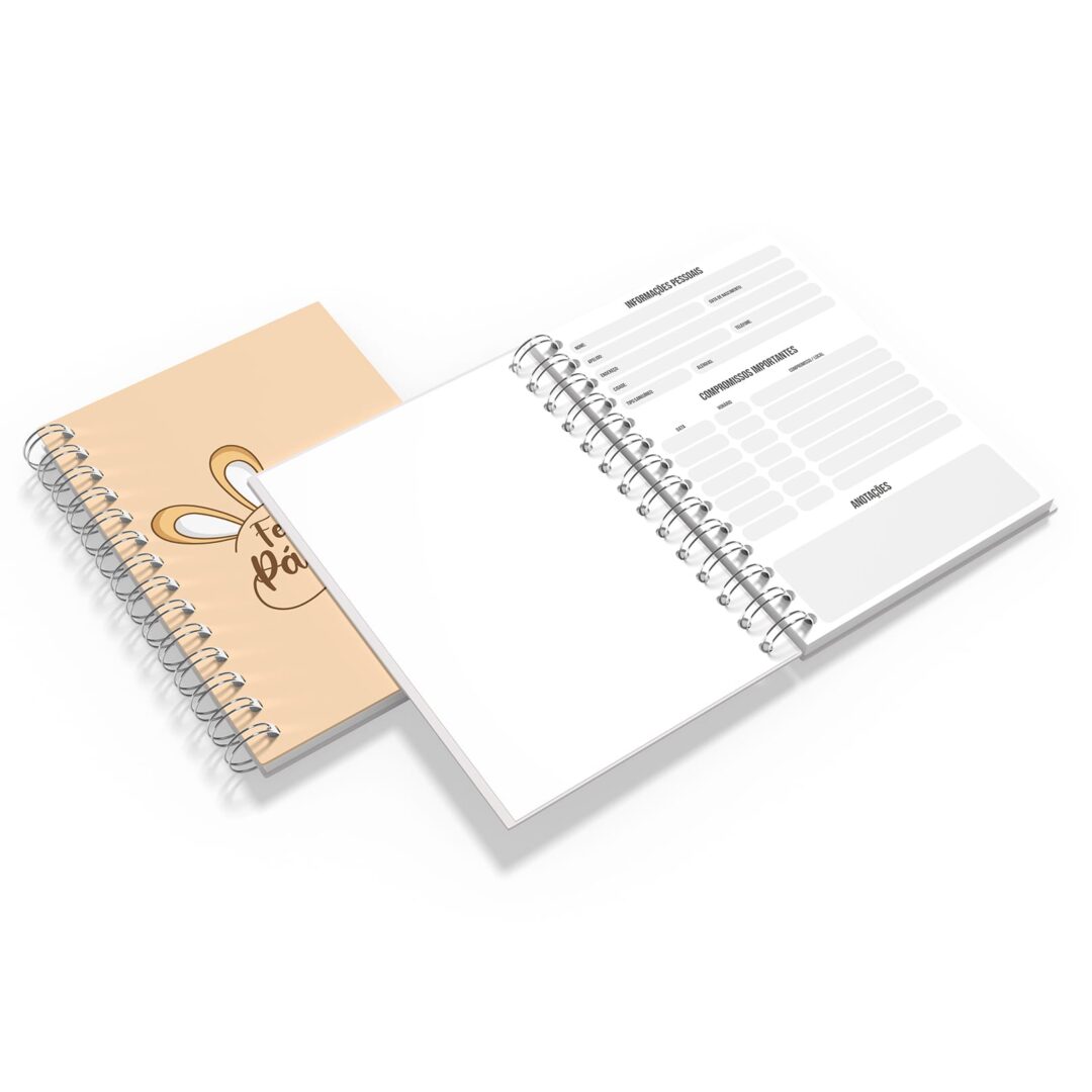 Caderno Grande 19x27 - Páscoa - Feliz Páscoa - Amarelo