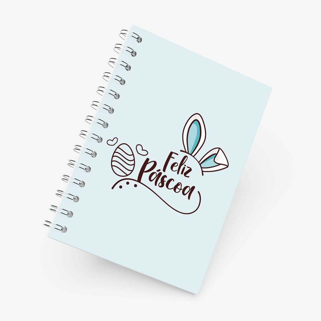 Caderno Grande 19x27 - Páscoa - Feliz Páscoa - Azul