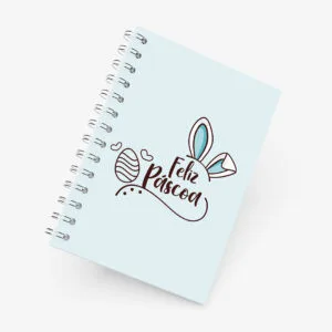 Caderno Grande 19x27 - Páscoa - Feliz Páscoa - Azul