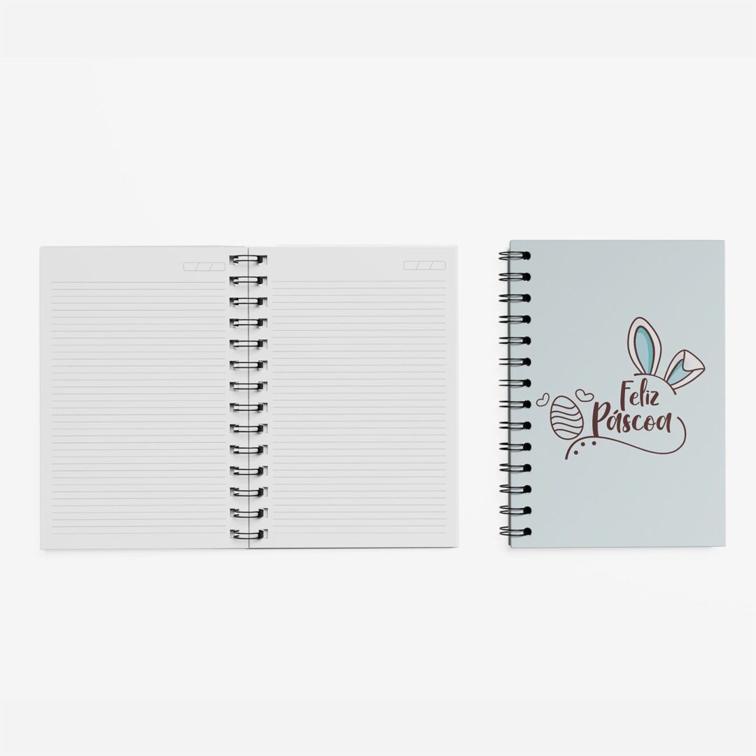 Caderno Grande 19x27 - Páscoa - Feliz Páscoa - Azul