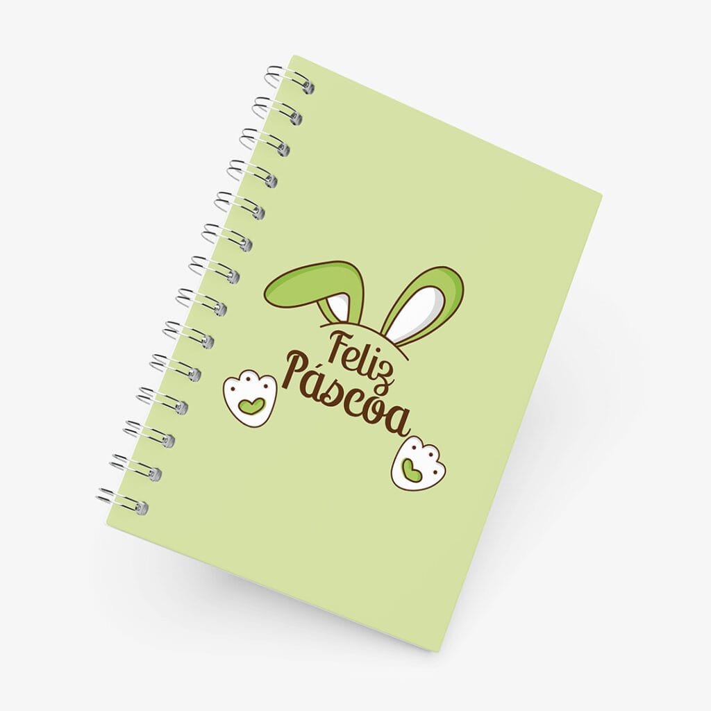 Caderno Grande 19x27 - Páscoa - Feliz Páscoa - Verde