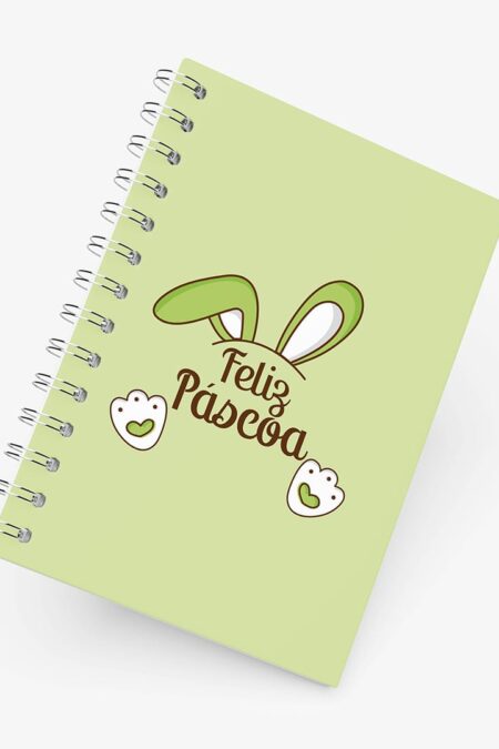 Caderno Grande 19x27 - Páscoa - Feliz Páscoa - Verde